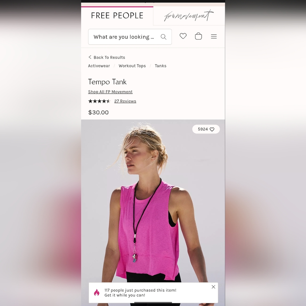 Free People Movement Tempo Tank In Malibu Still In Stores!